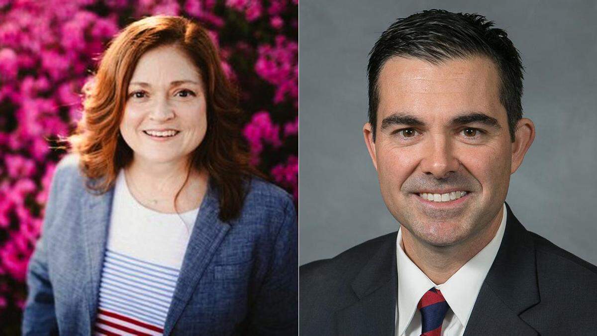 Republican incumbent John Bradford, right, is up against Democrat Christy Clark, left, in a race for House District 98. The district includes Cornelius, Davidson and much of western Huntersville.