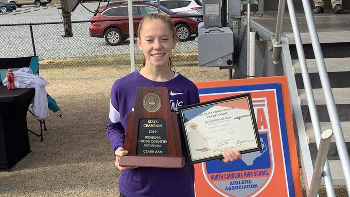 North Iredell’s Jonna Strange won the NC High School Athletic Association 3A state girls cross-country title Saturday