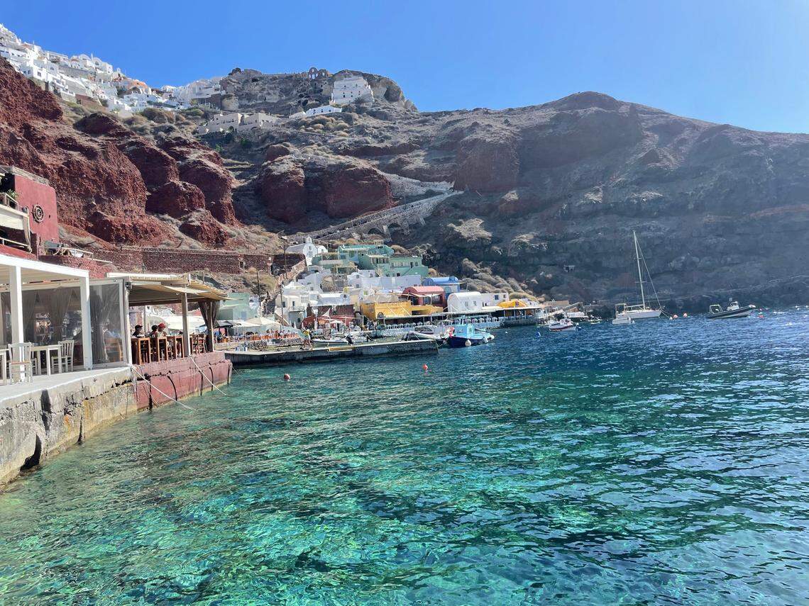 Ammoudi Bay in Santorini, Greece.