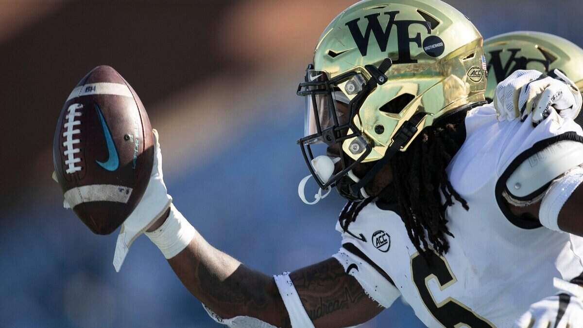 Wake Forest defense back Ja’Sir Taylor (6) is one of seven super seniors that has helped the Demon Deacons to their undefeated start to the season.