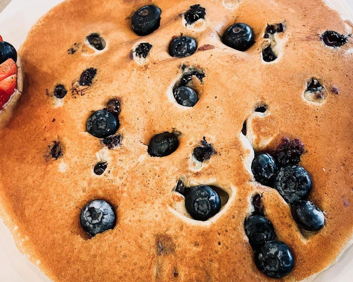 Sun Up Cafe’s blueberry pancakes.