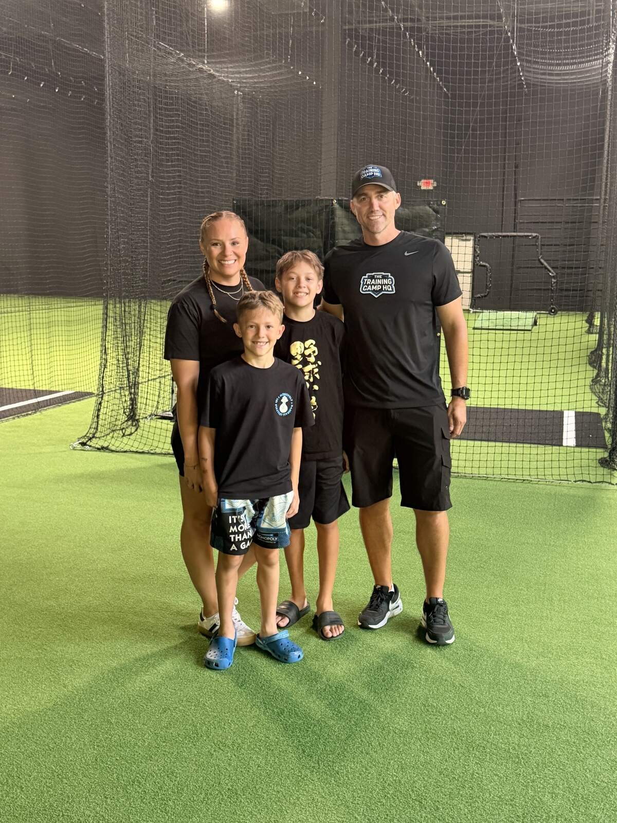 From left: Brittany, Kade, Kingston and Josh Whitlock at The Training Camp HQ in Charlotte.