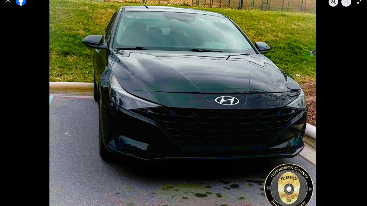 Rodrigo Barrera-Lozada was driving this vehicle when he used blue lights to conduct a traffic stop in Henderson County, North Carolina, the sheriff’s office says. 