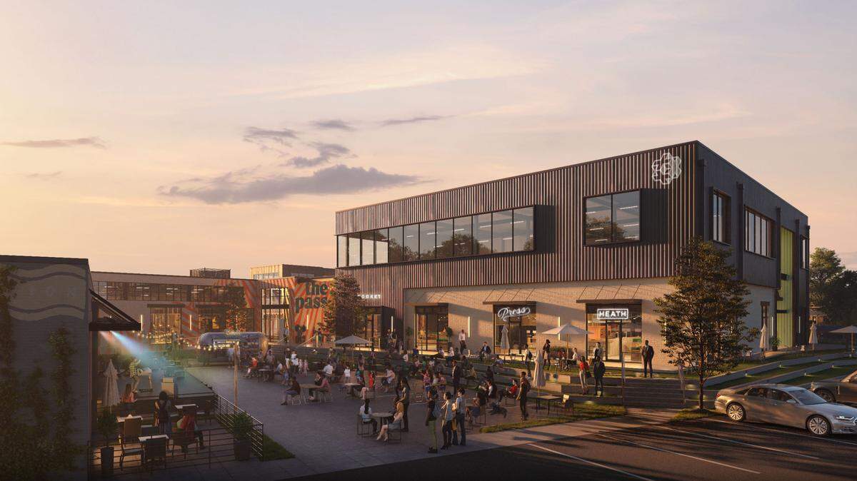Third & Urban released fresh renderings of The Pass, an adaptive reuse project in NoDa that will include more than 260,000 square feet of office, retail and apartments.