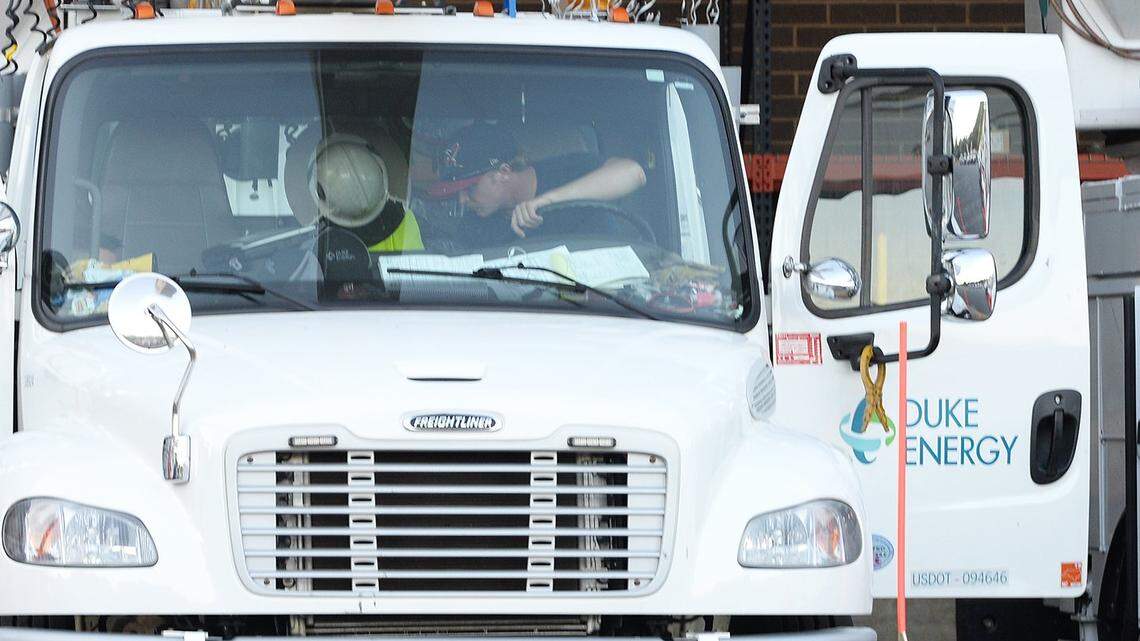 A compromise energy bill between Gov. Roy Cooper and the N.C. General Assembly moved forward in the N.C. Senate on Tuesday. Here, Duke Energy lineworkers are shown loading trucks in preparation for 2019’s Hurricane Dorian.
