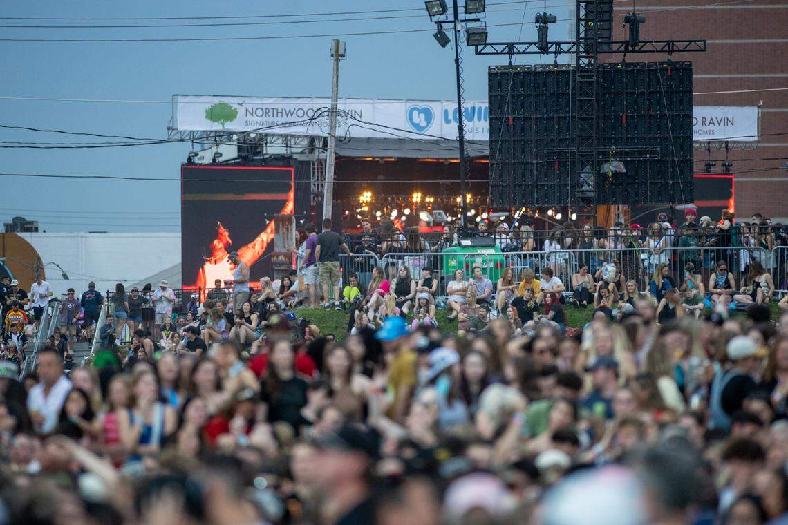 Fans gather at the main stage for the Lovin’ Life Music Fest.