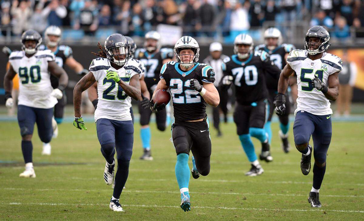 Carolina Panthers running back Christian McCaffrey became the first player in franchise history to have 100 yards rushing and 100 yards receiving in a single game. The Panthers keep showing big flashes of their potential, especially behind stars like quarterback Cam Newton (left) and running back Christian McCaffrey. But mistakes keep hobbling the Panthers, and hindering their future.