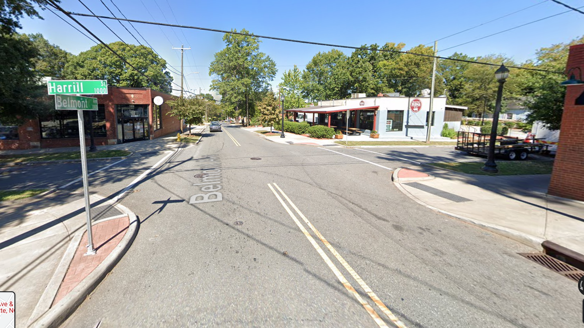 The suspect crashed, hitting an uninvolved vehicle with a woman and child inside at the intersection of Belmont Avenue and Harrill Street, police said.