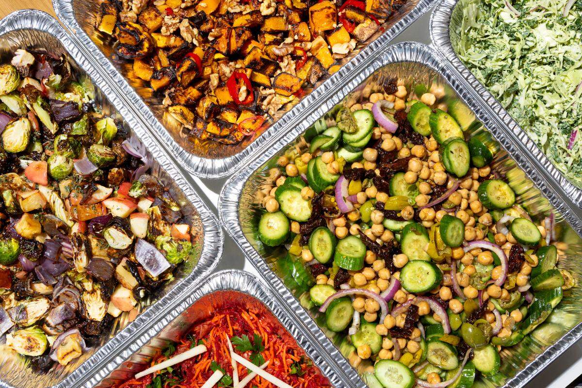 Catering portions for corporate events, family meals or meal prepping will be available when FARE opens at Queensbridge Collective in Charlotte.