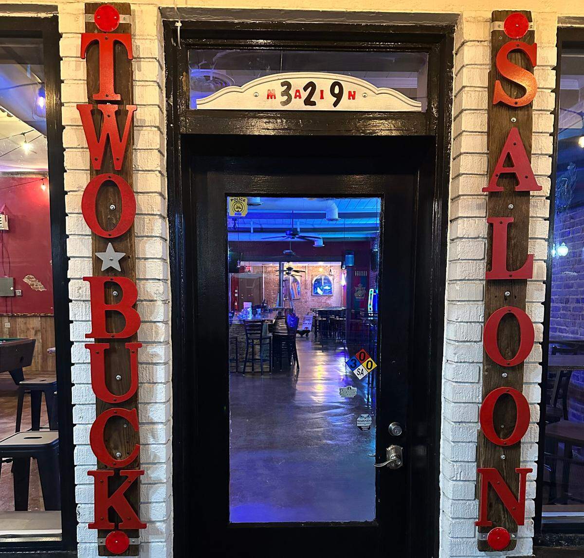 Two Buck Saloon’s Pineville location is at 329 Main St.