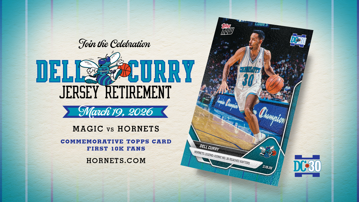 This is the announcement for Dell Curry jersey retirement ceremony.