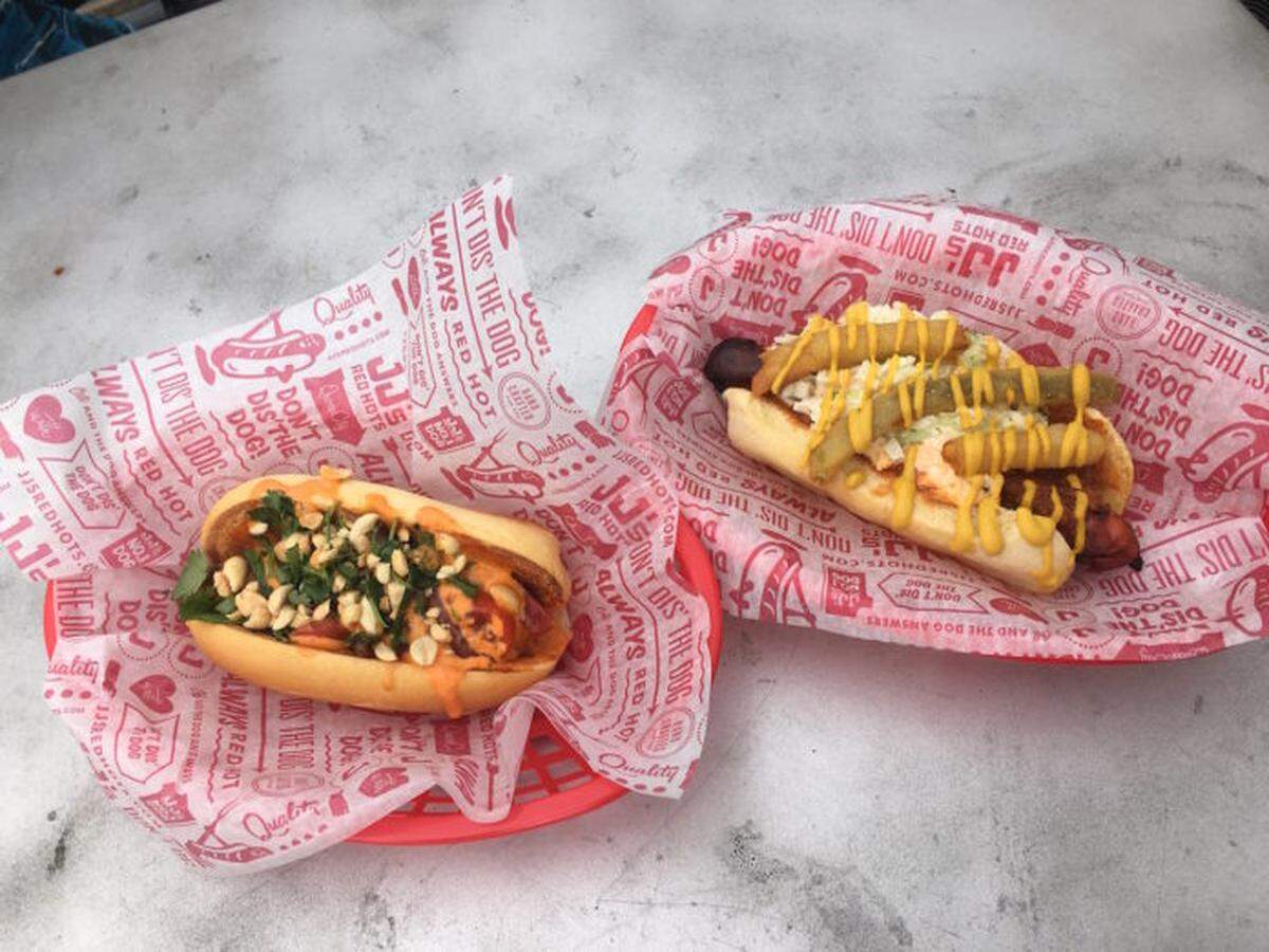 Visit JJ’s Red Hots for a Sahlen’s hot dog.&nbsp;