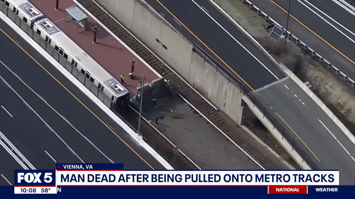 A 50-year-old Metro rider died after he was dragged down the platform onto train tracks in Virginia, reports say.