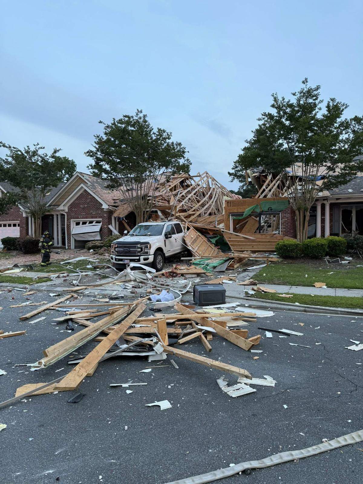 Authorities are investigating a house explosion that damaged homes late Friday in a coastal North Carolina town.&nbsp;