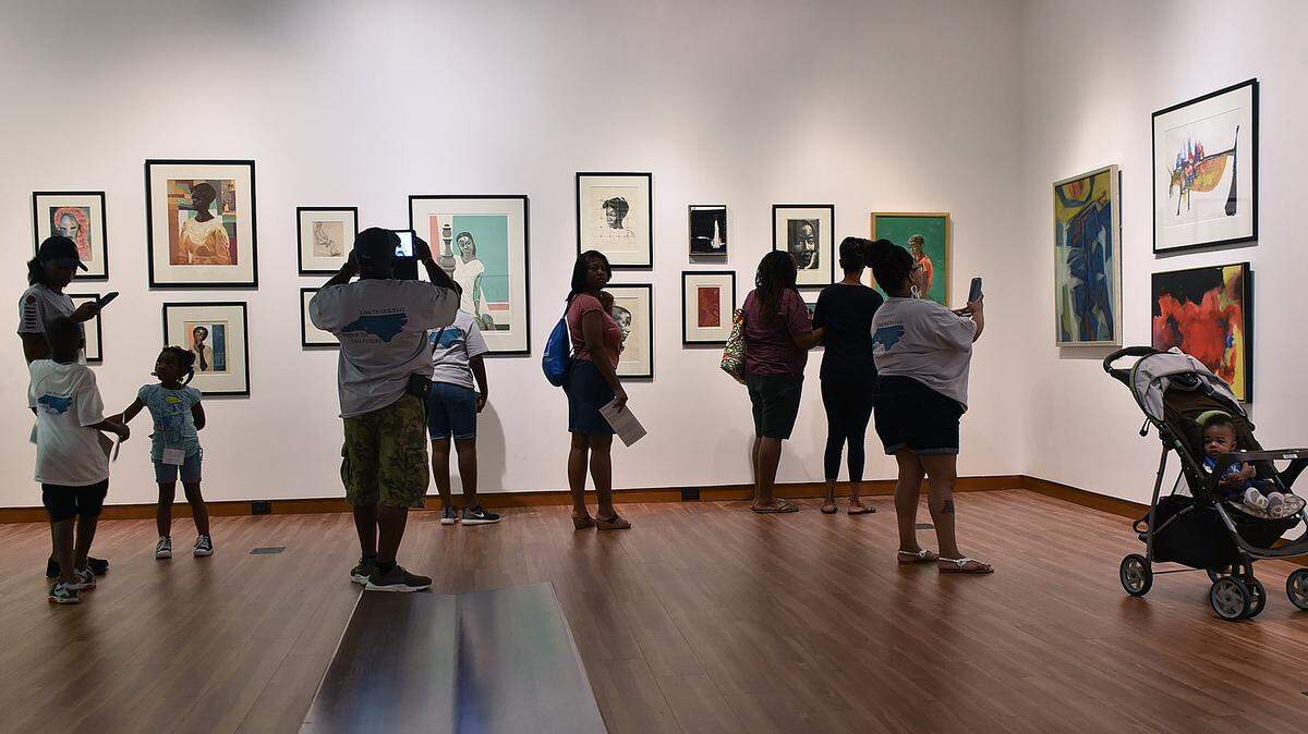 Families enjoy an exhibit while strolling through the Harvey B. Gantt Center for African-American Arts + Culture. Three uptown museums host free stroller tours the second Wednesday of each month from September through May. The Gantt hosts the next one, set for 10:30 a.m. Feb. 12.