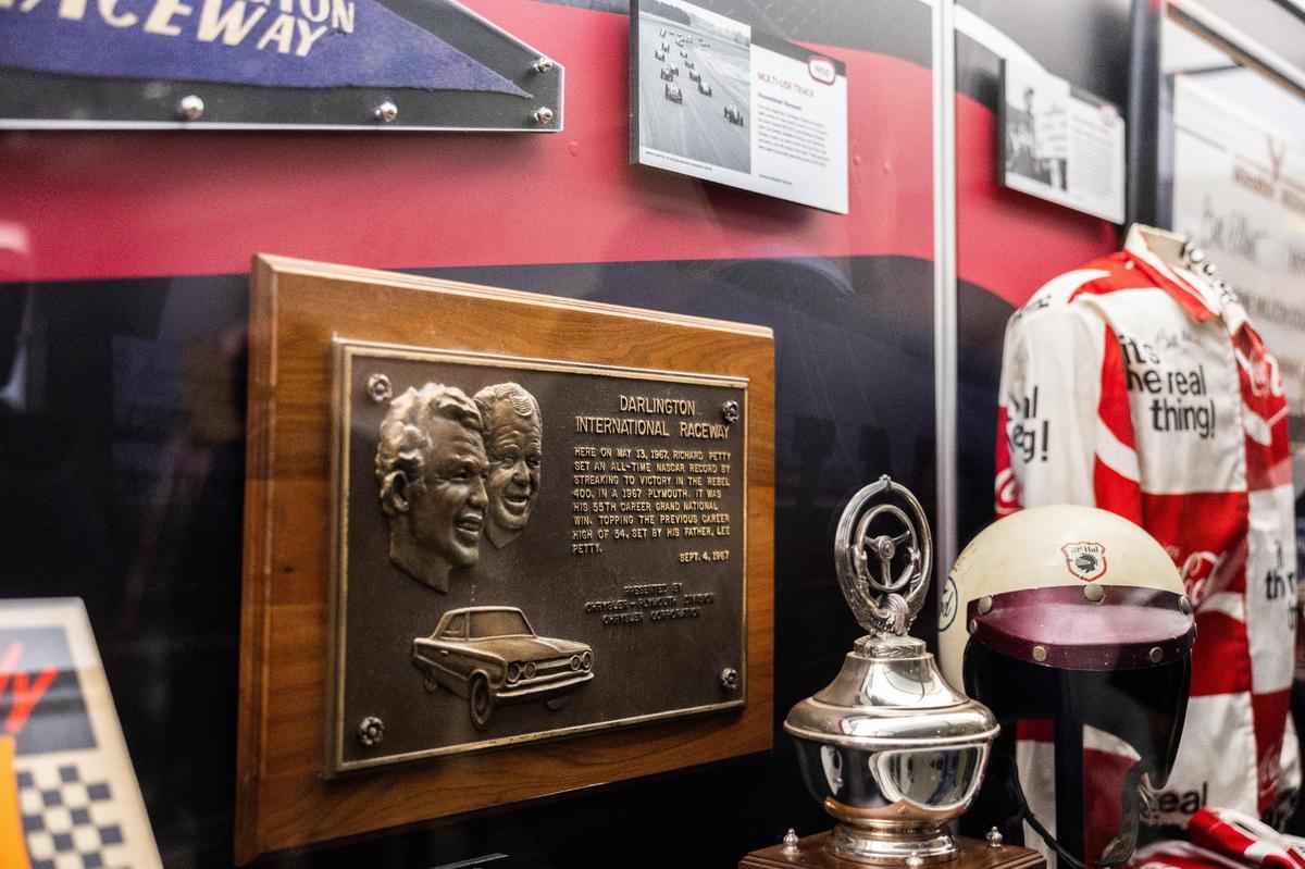 The Darlington Raceway 75th Anniversary Exhibit at the NASCAR Hall of Fame Charlotte, N.C., on Tuesday, March 18, 2025.