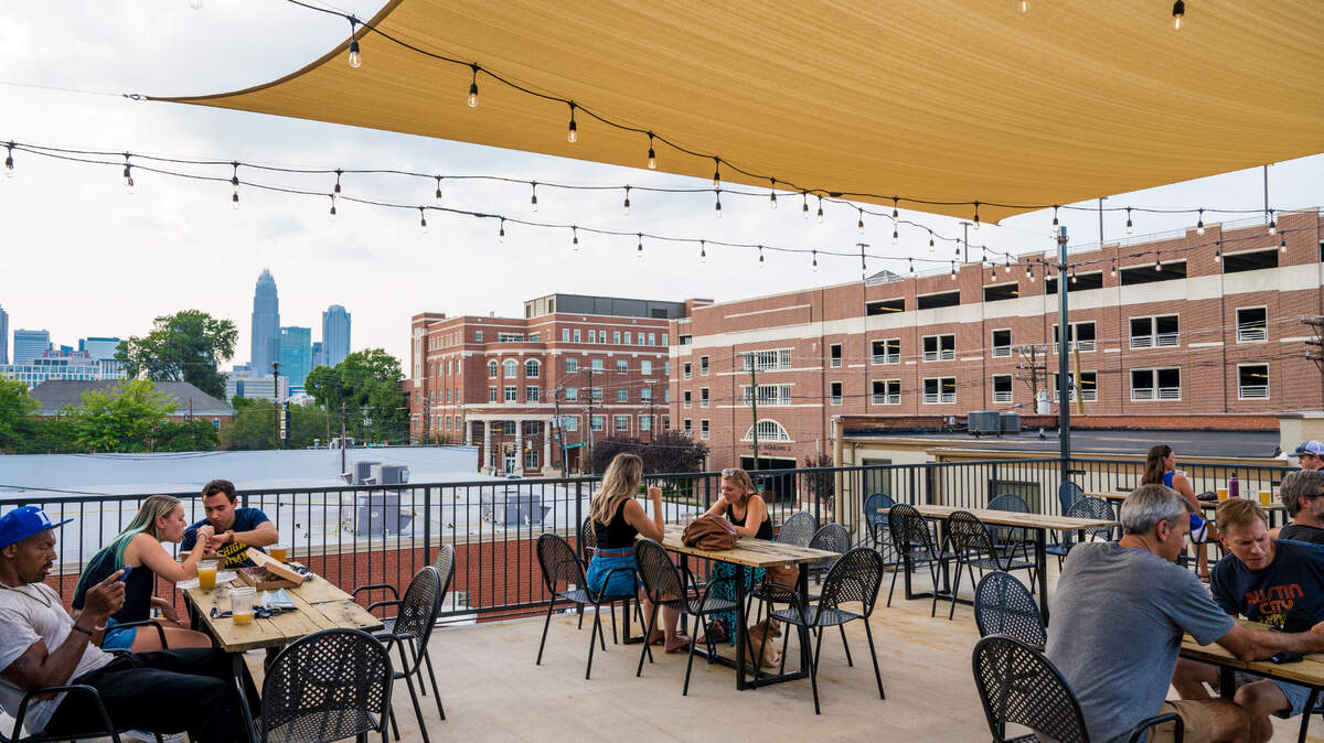 You can enjoy non-alcoholic drinks, including kombucha, at Charlotte breweries such as Devil’s Logic Brewing.