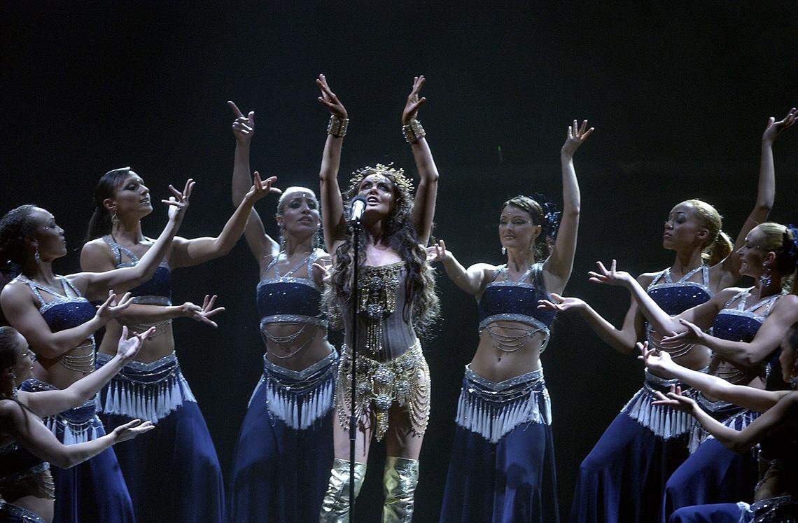 Sarah Brightman, seen here in a 2004 concert performance in Sacramento, California. 