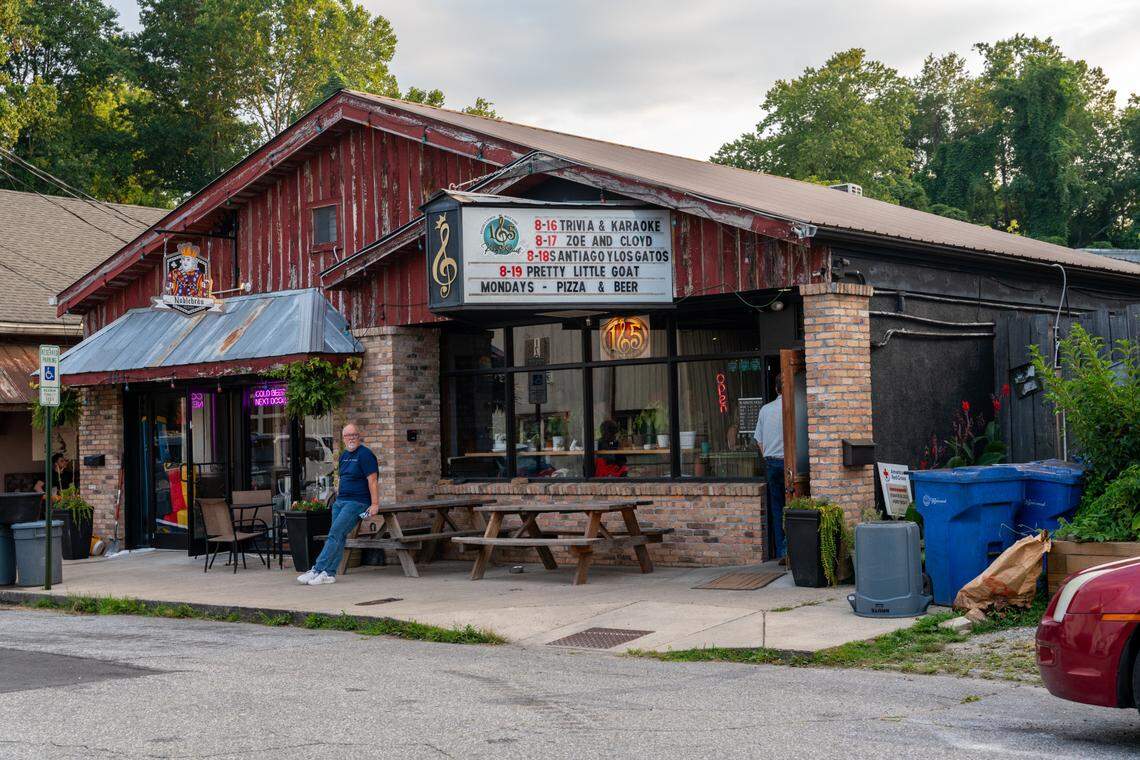 Music venue 185 King Street and Noblebrau Brewing in Brevard, North Carolina.