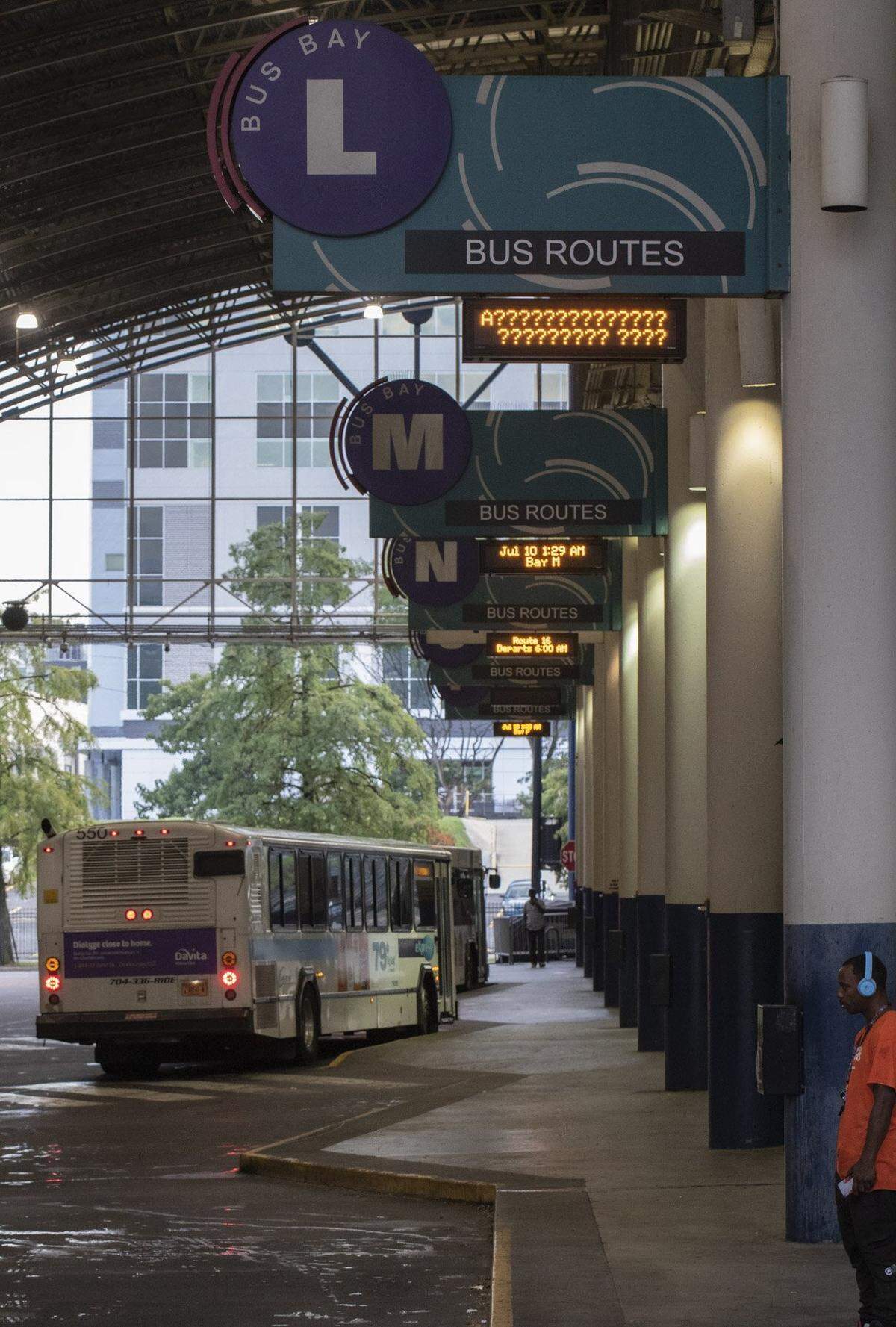Bus drivers are in high demand and ridership is at a low at the Charlotte Transportation Center on Monday, July 12, 2021.