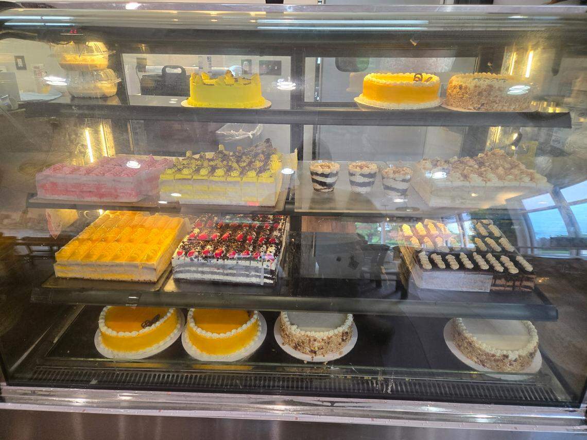 The bakery case at Soma Bistro & Cafe.