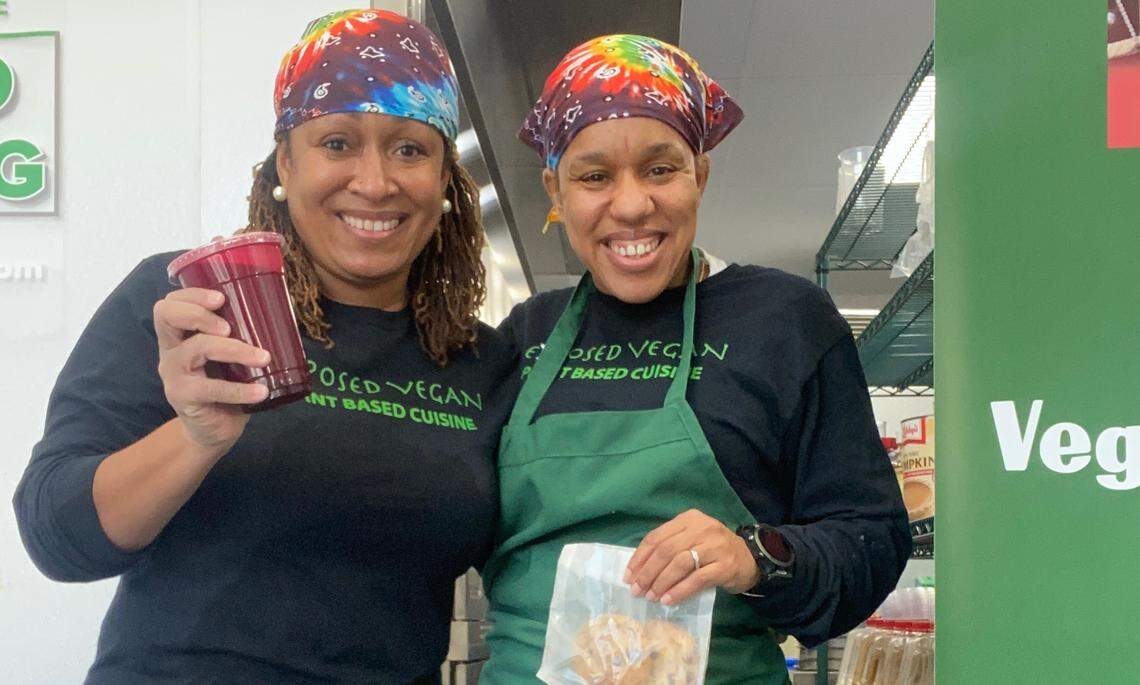 Exposed Vegan co-owners Nikkis Campbell, left, and Zsa-Zsa Porter are endurance athletes who share a commitment to healthy eating.