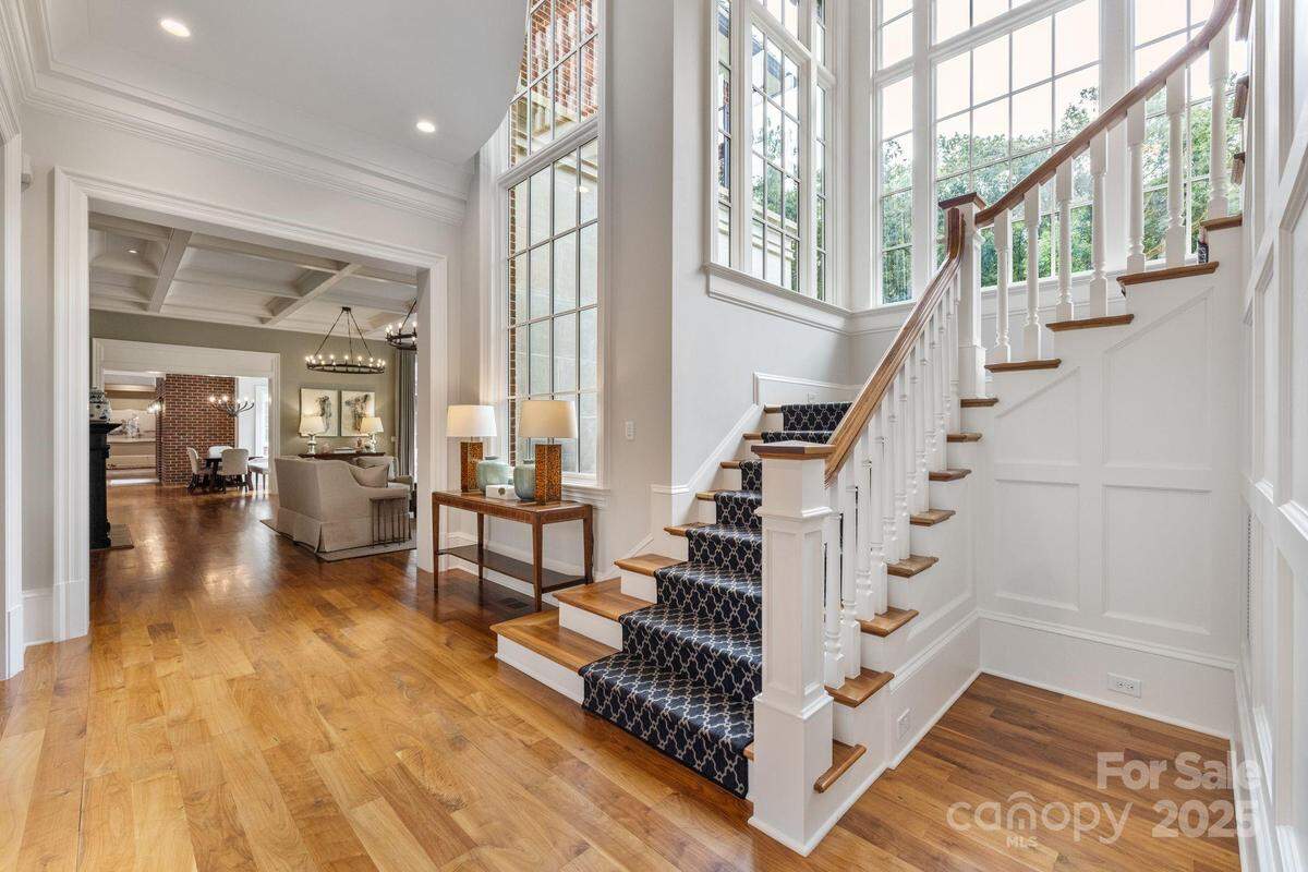 This staircase leads to the second level of the mansion.