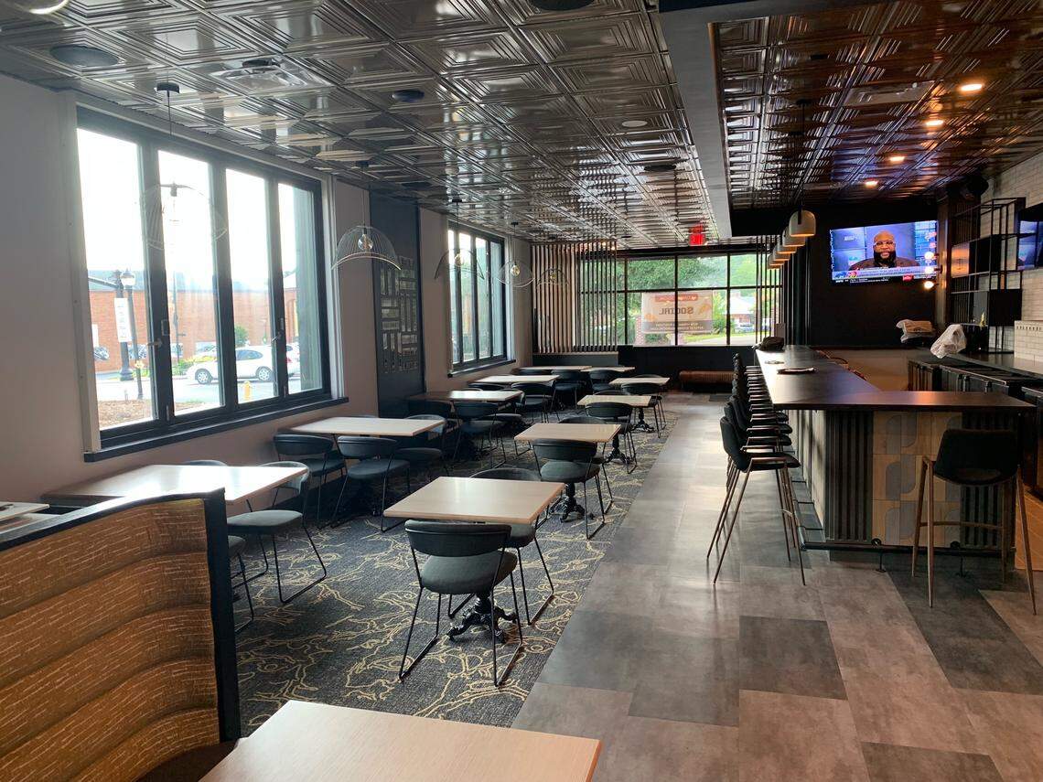 Stone Fired Social’s dining room.