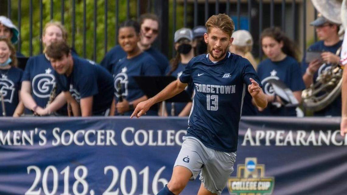 Charlotte FC has added Georgetown midfielder Chris Hegardt to its inaugural roster.