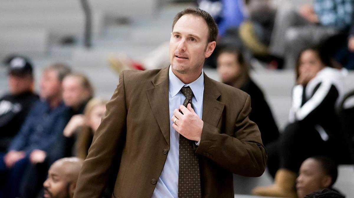 Hough Huskie Head Coach Jason Grube watched his team get a win over Harding Wednesday.
.
