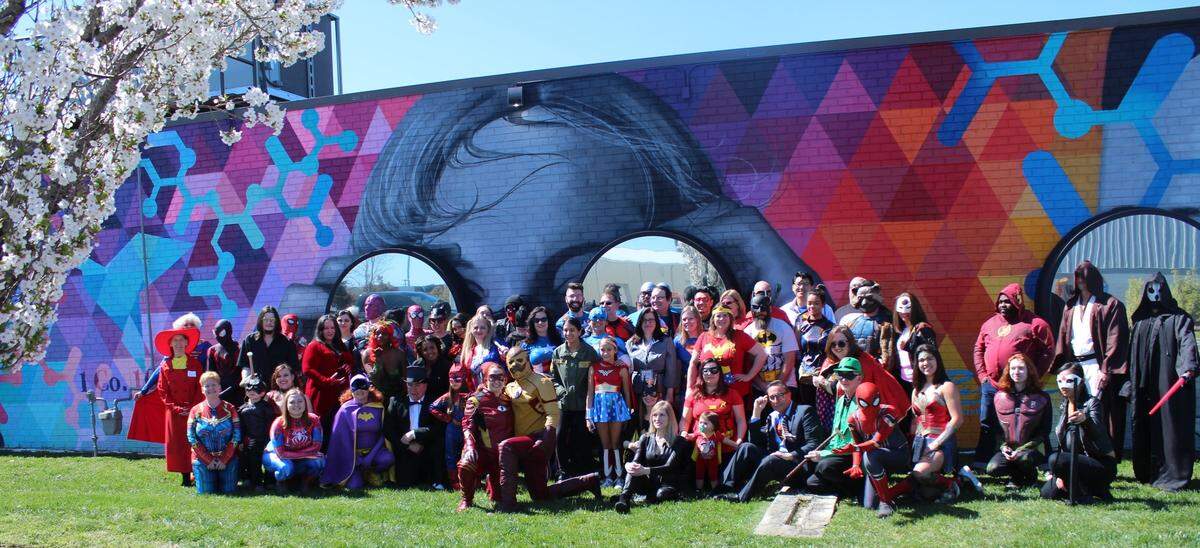 A group photo at Cubby and Jor-El’s wedding in 2019.