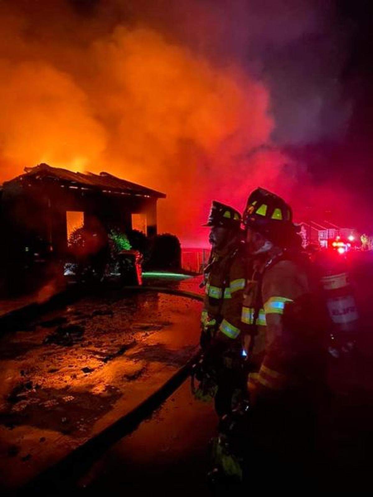 Ross Bulla, who lives about five minutes from the fire, captured this image of firefighters battling a fire that destroyed the clubhouse at The Club at Westport on Oct. 9th.