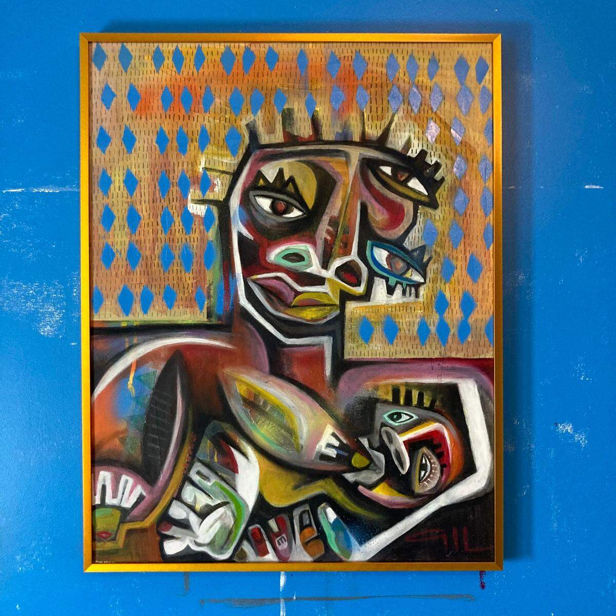 Gil Horne, Jr.’s “Golden child, because Momma was a saint,” is an example of work where he poses the question: What does it mean to be a Black boy in America?