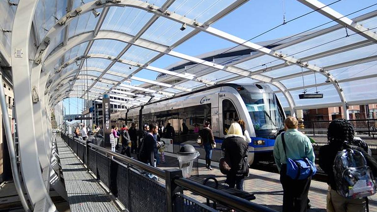 Riders board the Lynx Blue Line in uptown Charlotte. The coronavirus pandemic hit the NC Department of Transportation hard financially, which could impact future transportation funding in Charlotte.