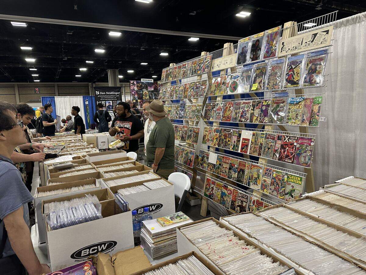 One of many comic book stands on display at HeroesCon this weekend at the Charlotte Convention in uptown.