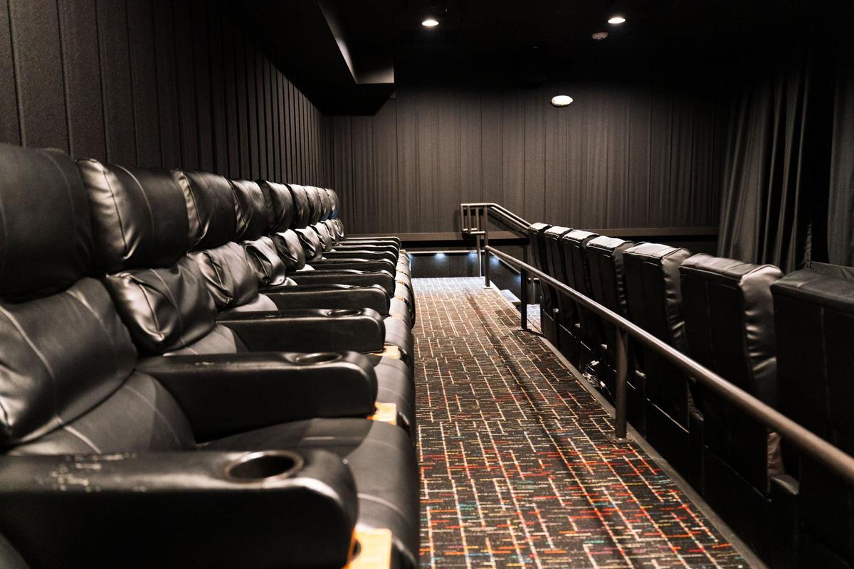 A micro theater inside The Independent Picture House, a nonprofit theater and community space funded by local cinema fans.