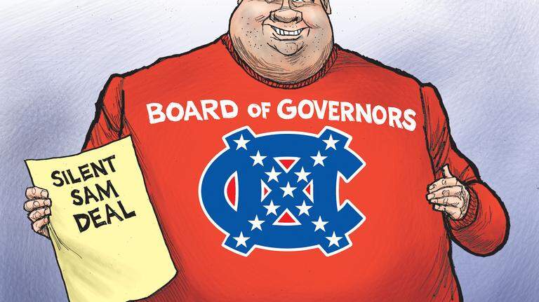 Kevin Siers cartoon: The UNC Board of Governors’ new school spirit