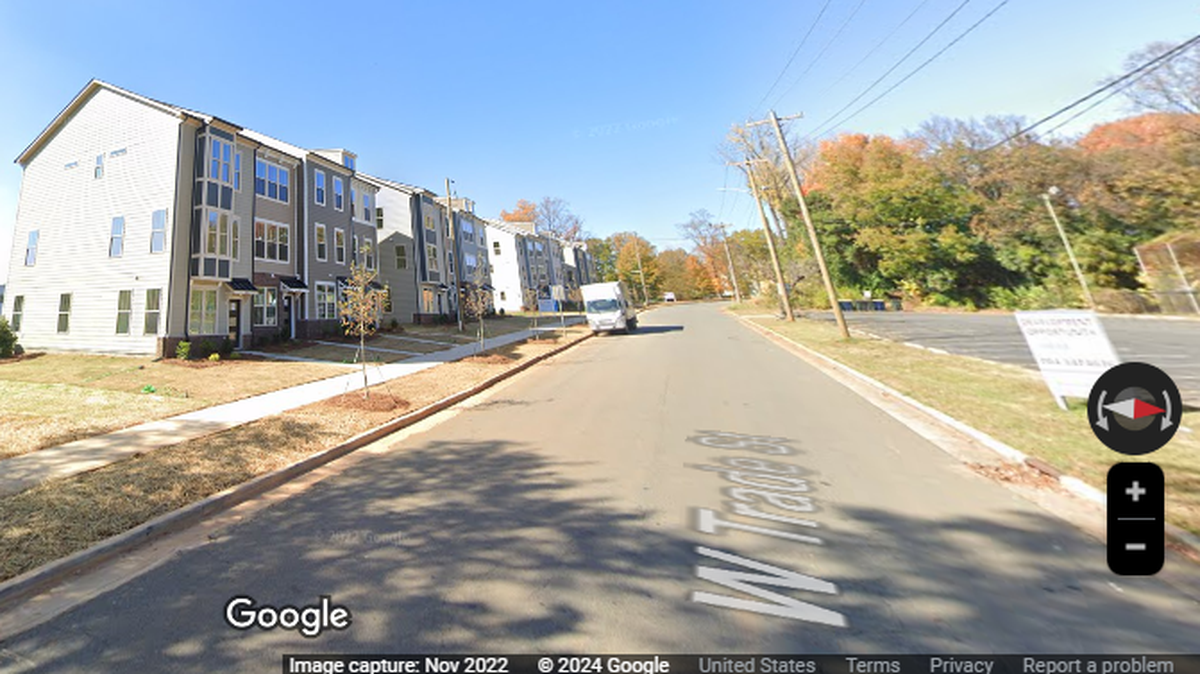 The shooting took place early Sunday in the 2700 block of West Trade Street, Charlotte-Mecklenburg police say.