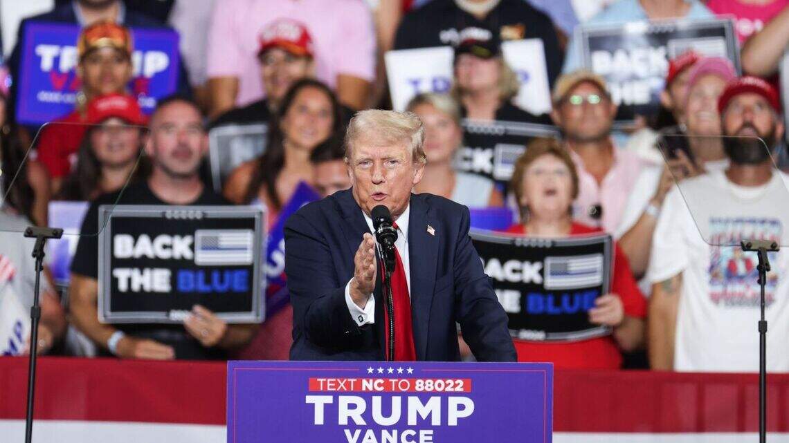 Donald Trump criticizes Kamala Harris in Charlotte NC rally | Raleigh ...
