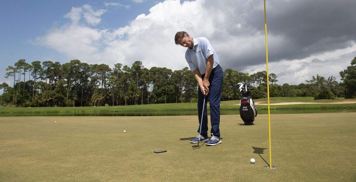 Long-time PGA Tour golfer Brad Faxon, seen Monday, March 25, 2019, is pictured at Old Palm Golf Club in Palm Beach Gardens, Florida.