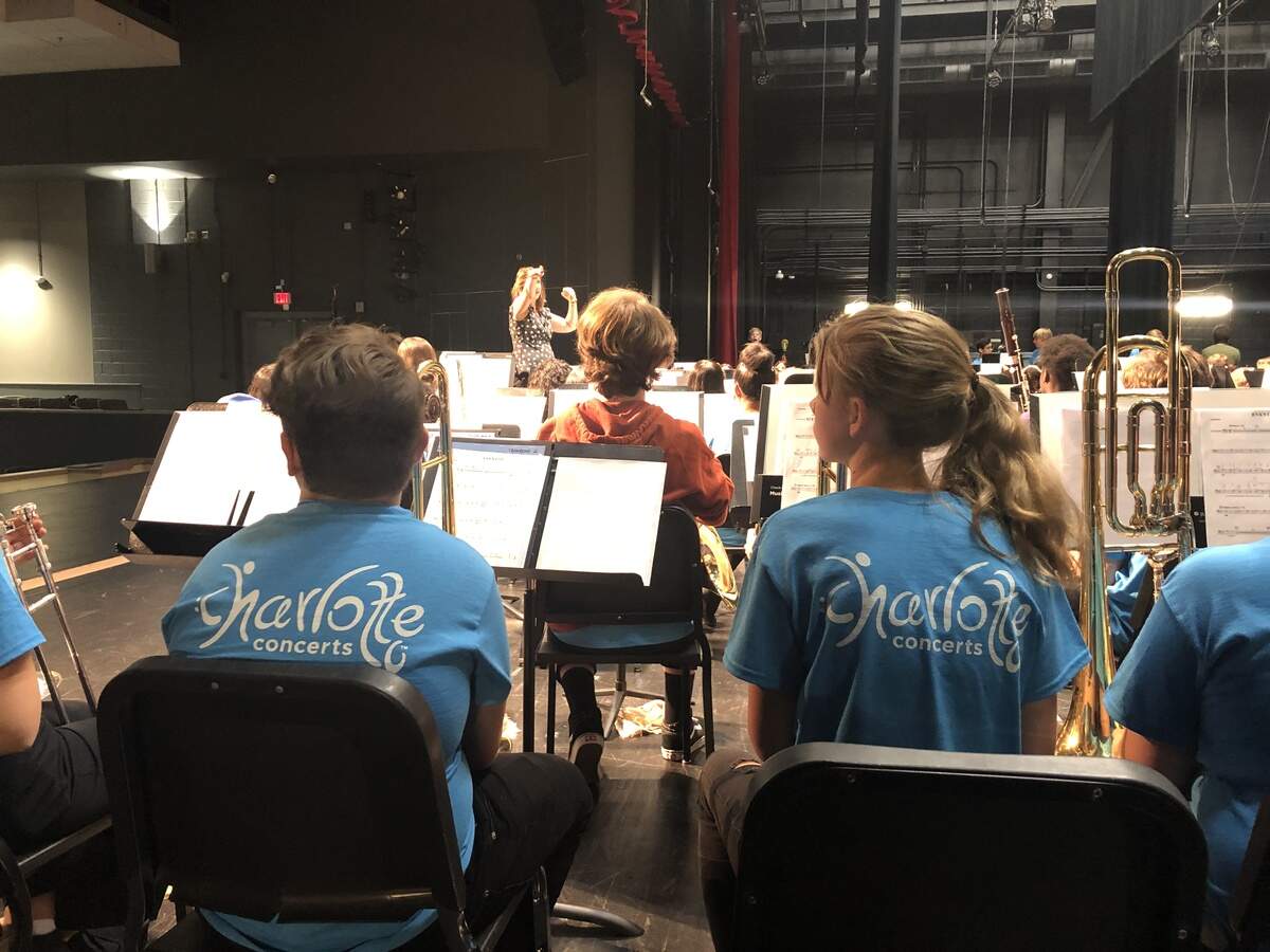 Members of the CMS Honors Band rehearse during a two-day event. Funding for the CMS honors music programs have dissolved, and CMS is looking to raise funds to sustain them.
