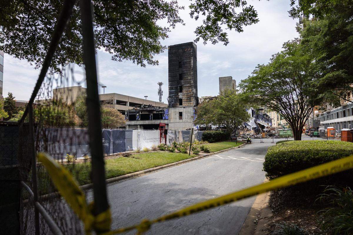 Developer Mill Creek Residential is rebuilding its seven-story apartment plan called Modera SouthPark after a deadly fire broke out May 18, 2023, at the construction site.