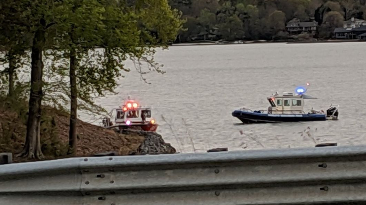 According to the Charlotte-Mecklenburg Police Department, 911 received a call saying that a person was floating in Lake Wylie at the Buster Boyd Bridge. (Brian Dresdow | WBTV)