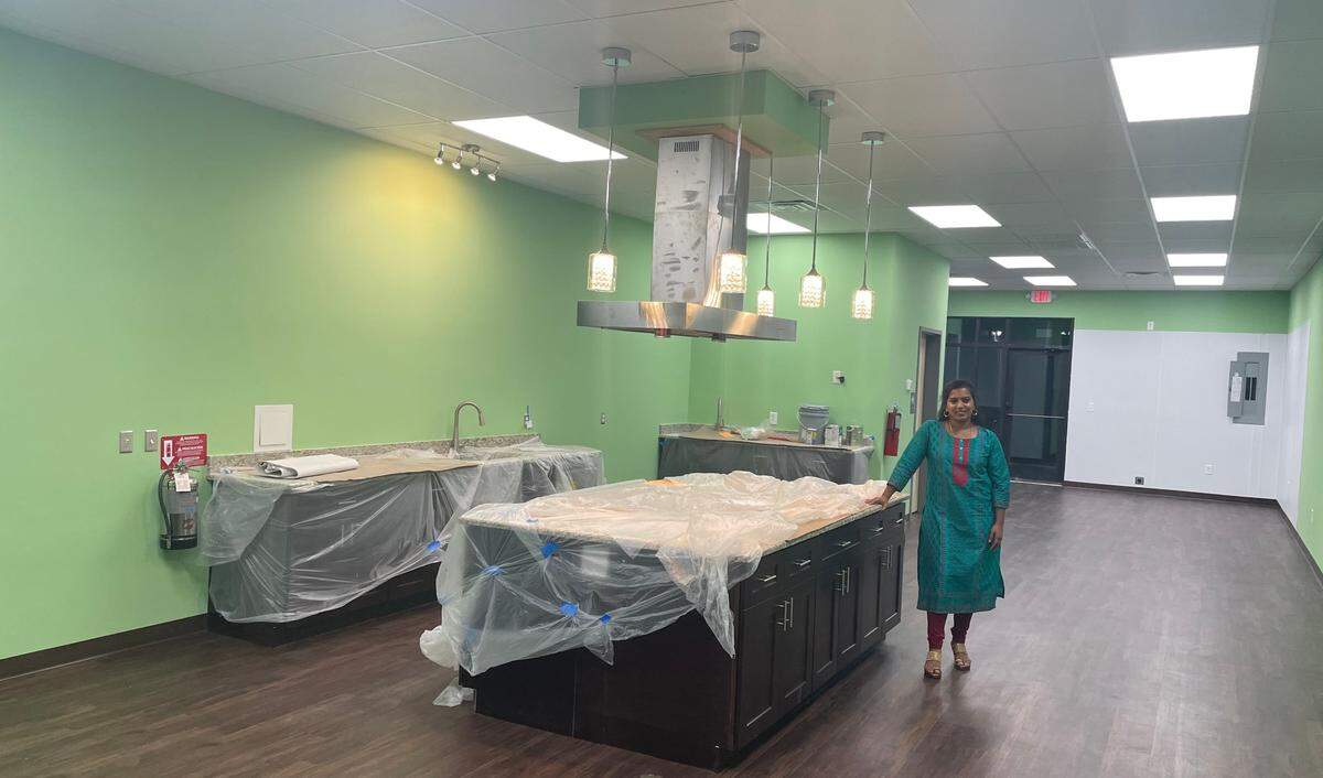 Santhoshi Radhakrishnan’s Santhoshi’s Kitchen studio in Fort Mill will open in early September.
