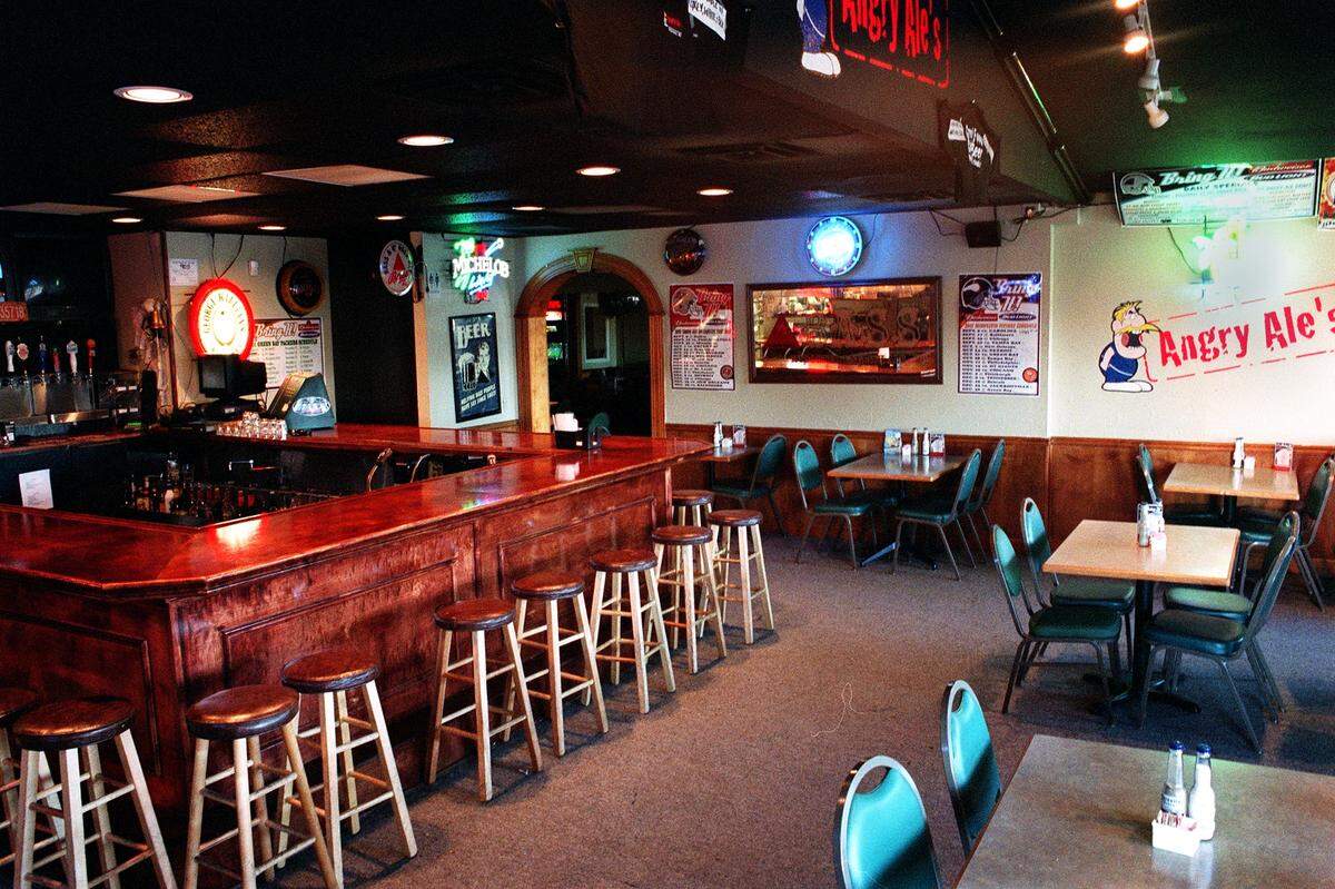 The interior of Angry Ale’s on Montford Drive shown in October 2001.