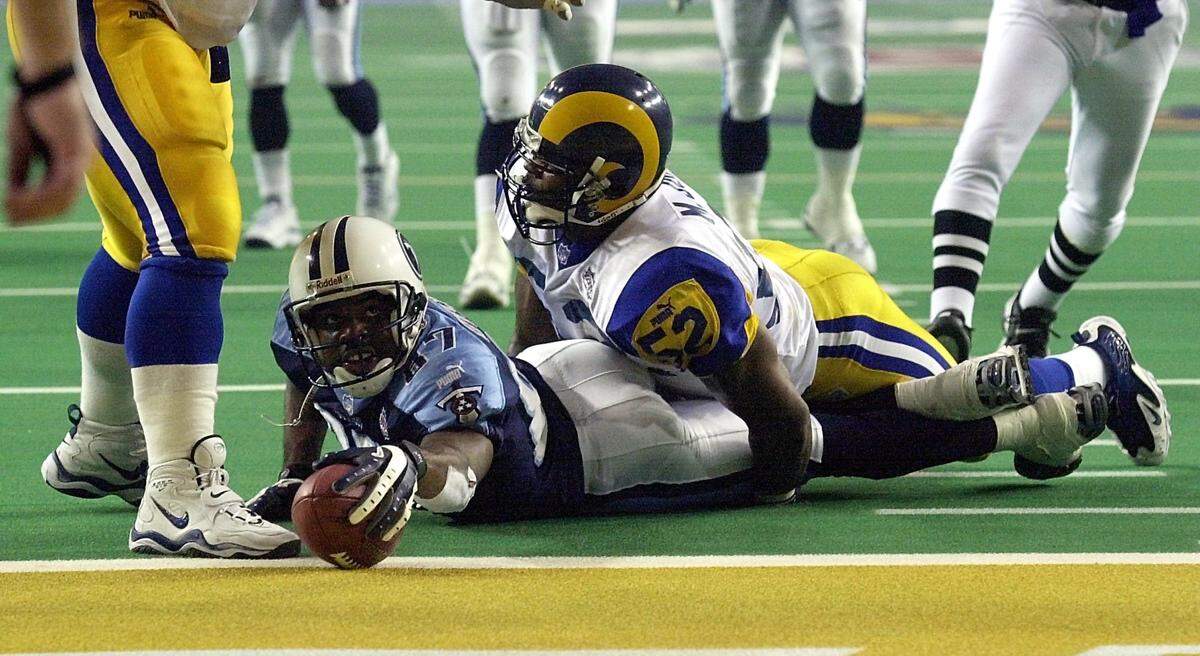 Kevin Dyson is famous for the final play of Super Bowl 34, but his career doesn’t stack up to Randy Moss’, who was selected five picks after Dyson.
