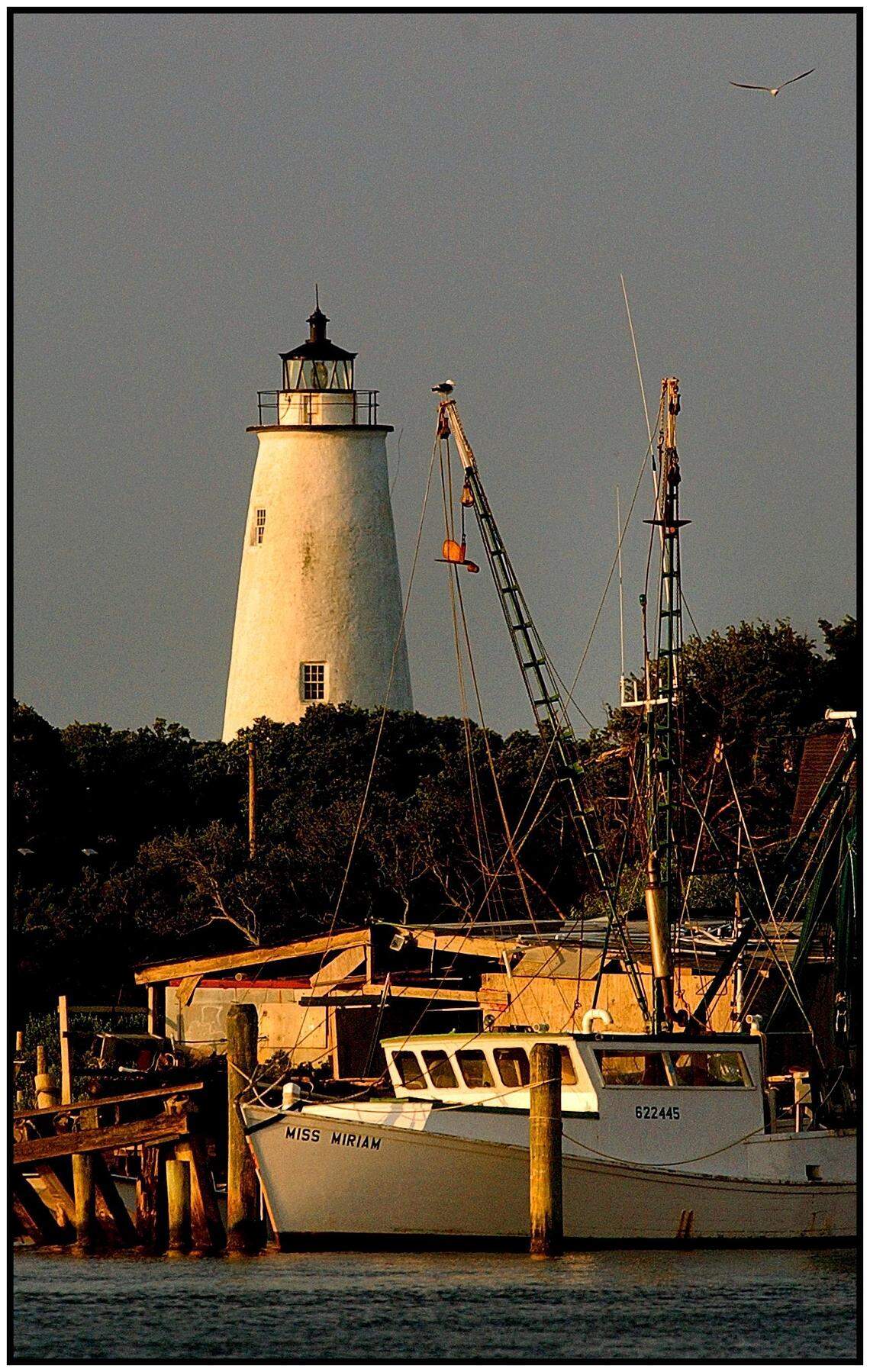 Ocracoke lighthouse on Ocracoke Island.