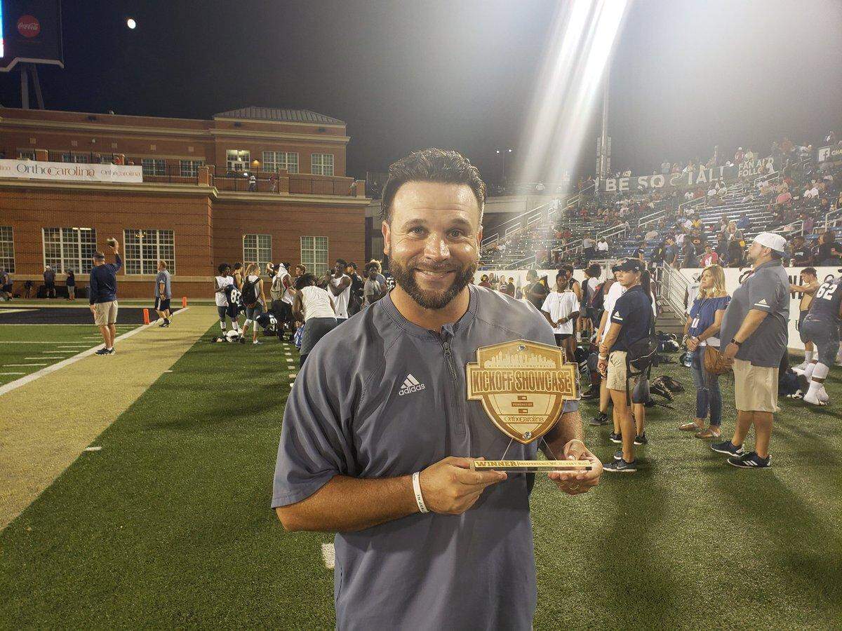 Former Hickory Ridge High coach Sam Greiner led Harding High to its first state championship since the ’50 in the 2017 season.