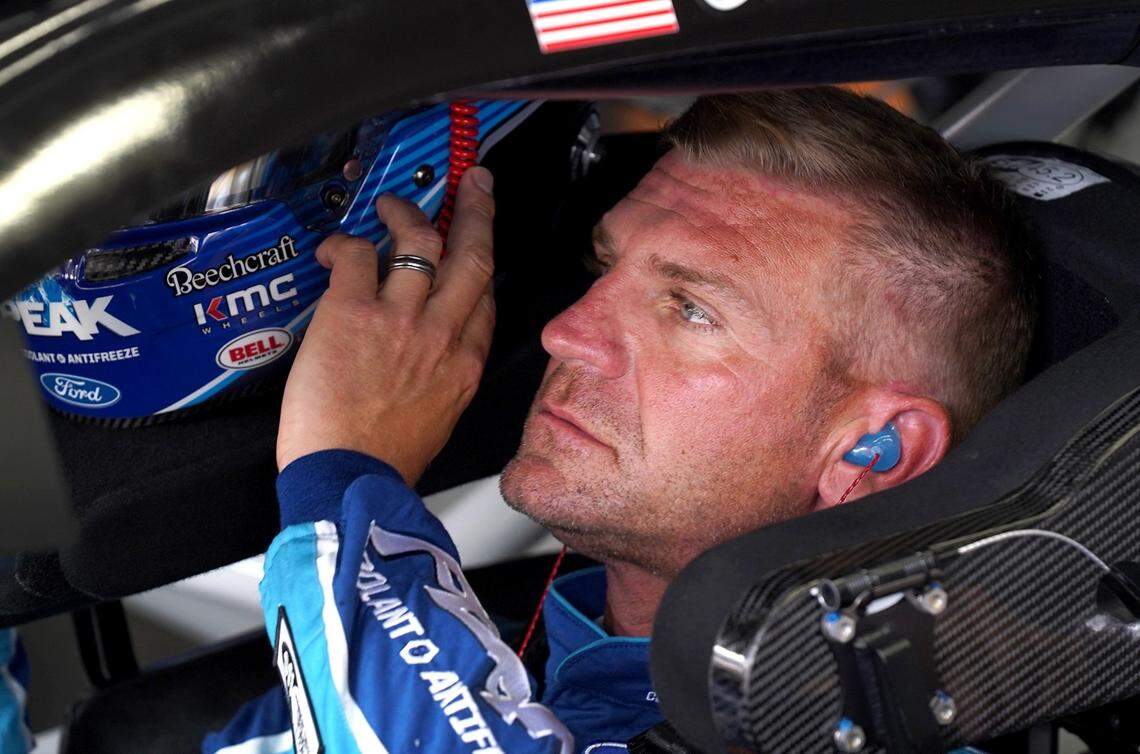NASCAR driver Clint Bowyer prepares for practice at Charlotte Motor Speedway on Thursday, May 23, 2019.