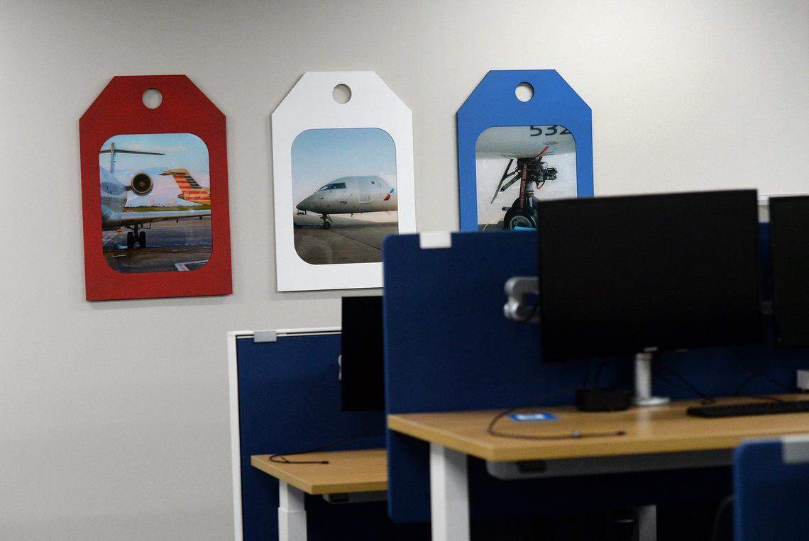 PSA Airlines has hung artwork, including photos of the planes it flies, throughout the new headquarters in Charlotte. PSA Airlines, a wholly owned subsidiary of American Airlines Group and leading regional airline, announced it has officially opened its new headquarters in Charlotte in the Water Ridge Office Park about two miles from American Airlines' Charlotte Flight Training Center and five miles from Charlotte Douglas International Airport (CLT), where many PSA team members are based. The Charlotte server was given a tour of the facility on Friday, Jan. 16, 2026.